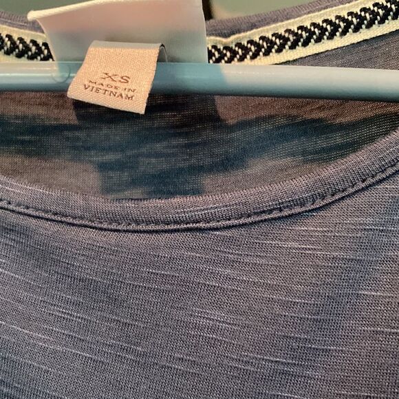 KNOX ROSE Patch Front Pocket Blouse Aztec Boho Womens Extra Small XS - Picture 9 of 14